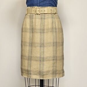 Jax Linen Plaid Skirt